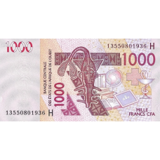 P615Hm Niger - 1000 Francs Year 2013
